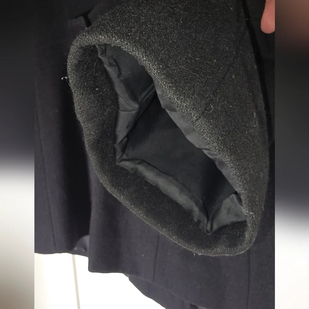 Anne Klein Sport Elegant Black Pea Coat - Picture 4 of 8